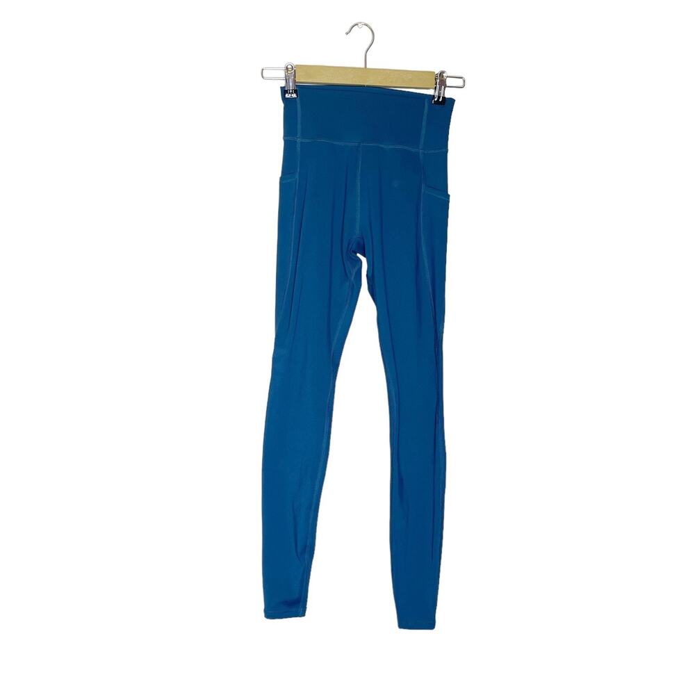 Alphalete Size XS Surface Pocket Leggings Teal Blue Athletic Gym Training